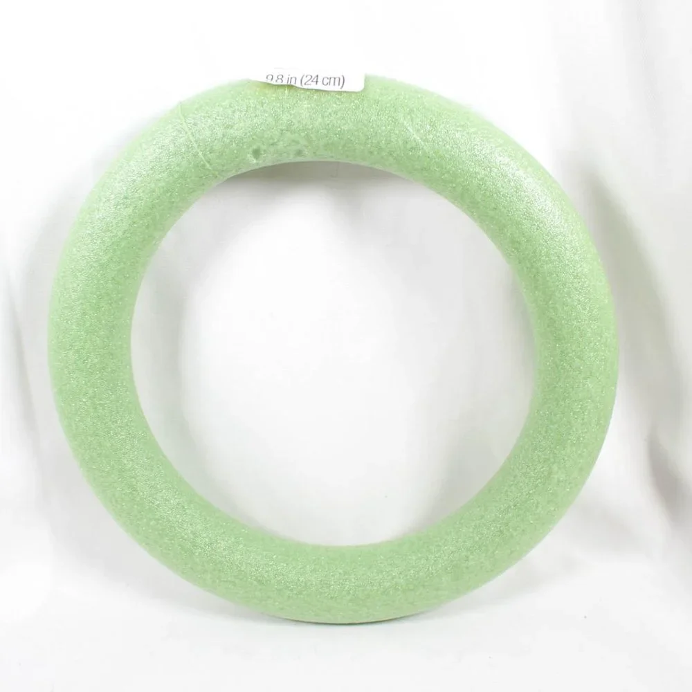Foam Wreath Arts and Crafts Supply Green Holiday Party Décor 9.8 Inches